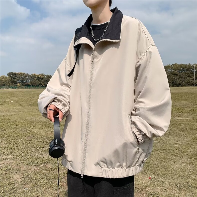 春秋外套男韩版潮流帅气ins潮牌港风百搭小众设计感宽松夹克F802,男装夹克,星座506