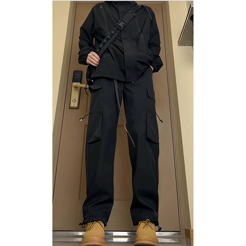 美式ins高街vibe宽松直筒束脚工装裤货号K2404P55,男装工装外套,电商A063