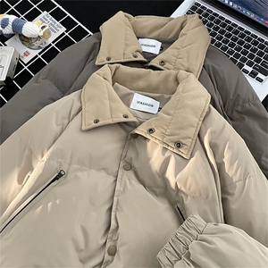 加绒加厚冬款男棉衣工装拉链口袋面包服保暖棉袄外套MY16 P85图片