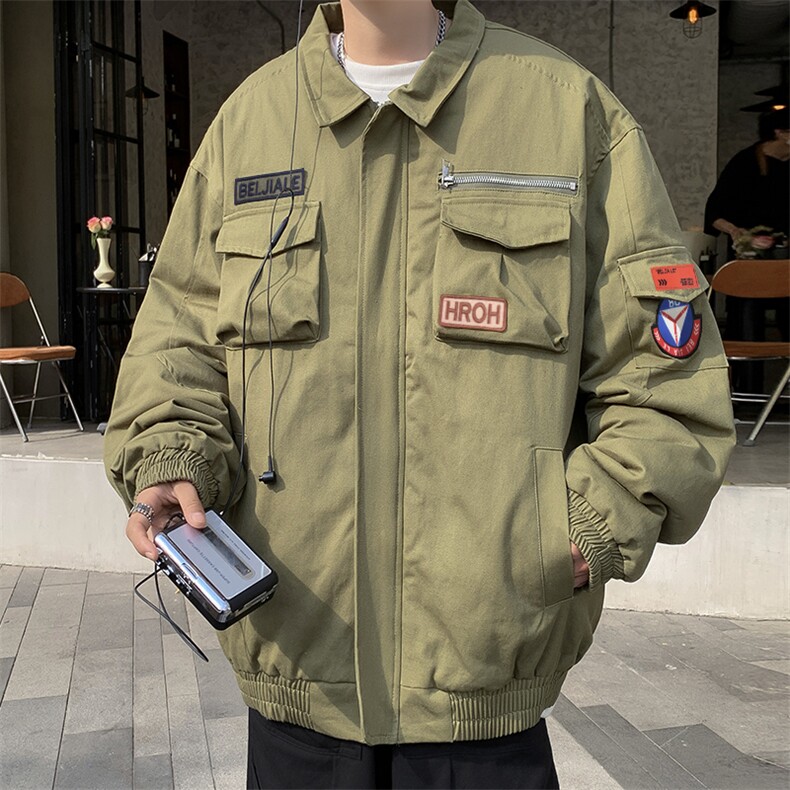 秋冬季男士空军一号飞行服加棉外套休闲夹克男棉衣JK09908-P75,男装夹克,星座308B-1