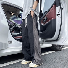 夏季新款撞色拼接休闲裤男美式潮牌宽松运动长裤现货K8067-P36，男装休闲裤，星座512-3