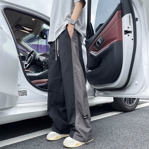 夏季新款撞色拼接休闲裤男美式潮牌宽松运动长裤 现货 K8067-P36图片