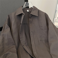 F126-P38日系简约工装衬衫男春季潮牌ins宽松长袖休闲外套，男装衬衫，星座512-6