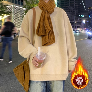 港风夜景宽松休闲圆领毛衣A247-M800常规特批35加绒特批50控78图片