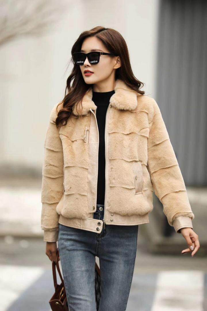 【冬季新款】貂绒贵妃貂皮毛一体夹克，其它，笑思源