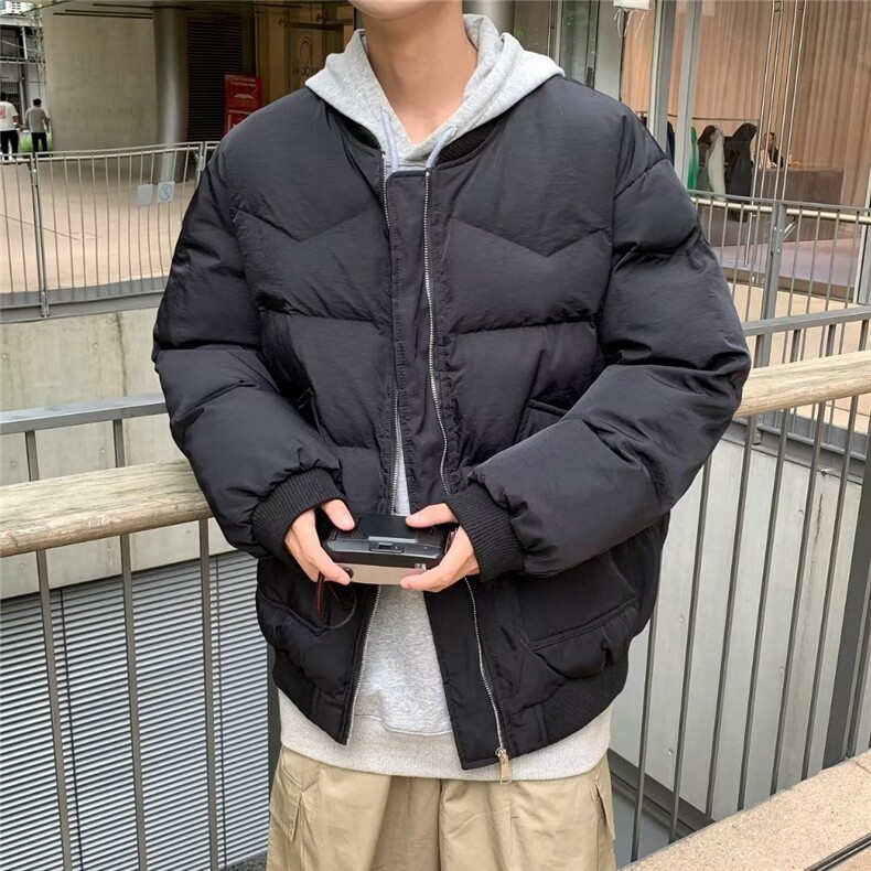 冬季新款ins加厚面包服棉衣男韩版宽松bf风棒球领保暖棉服外套潮,男装棉衣,星座601-2