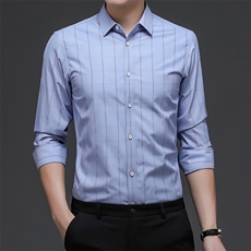 DN211712男式2023年春季新款长袖衬衫男装商务时尚休闲衬衣P765，男装衬衫，电商B360