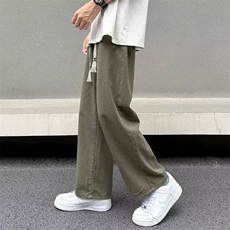 日系复古牛仔裤男宽松直筒2025秋季新款潮牌坠感阔腿工装老爹长裤，女装休闲裤，星座1210-1