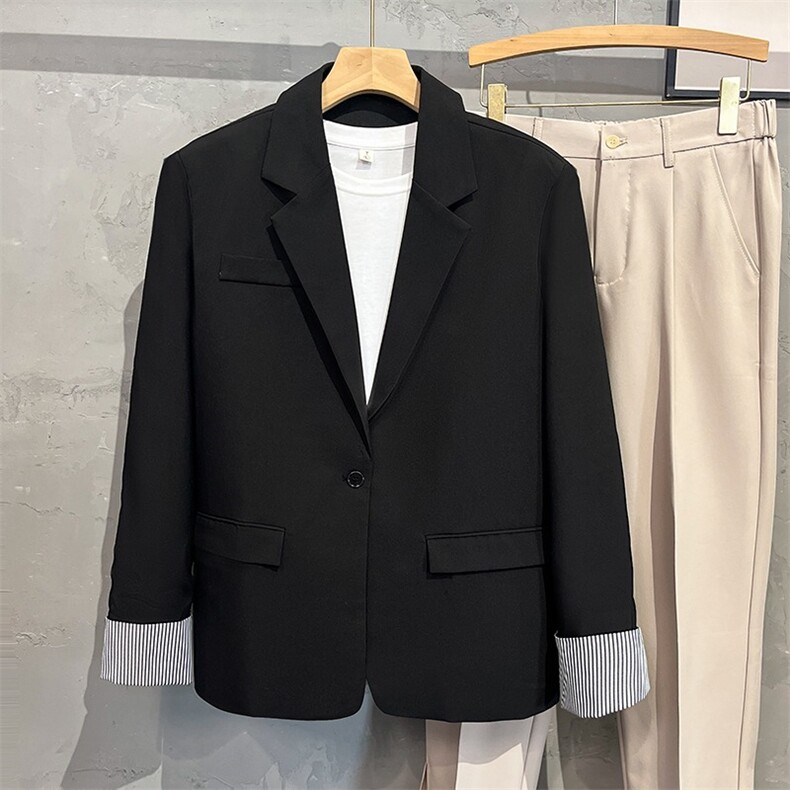 春秋季网红ins港风小西服男休闲韩版青少年潮流宽松帅气西装外套，男装西服，星座601-1