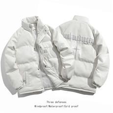 鳄鱼纹PU皮棉衣棉服面包服立领印花棉袄皮衣外套1611-P90量大有差，男装皮衣，星座207