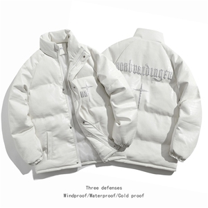 鳄鱼纹PU皮棉衣棉服面包服立领印花棉袄皮衣外套1611-P90量大有差图片