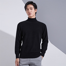 秋季羊绒衫男商务青年半高领套头打底衫加厚保暖羊绒针织衫男装，男装羊毛衫，牧绒家园高端店