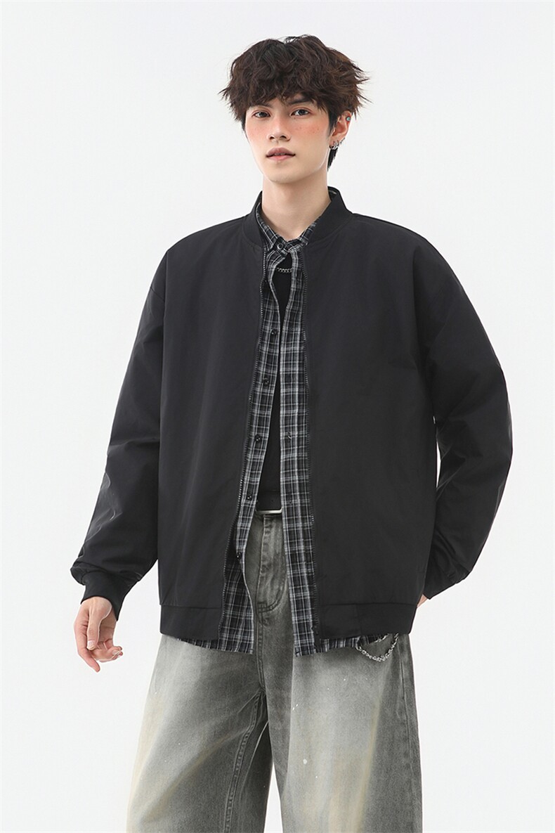 美式高阶秋季棒球服飞行员夹克休闲痞帅百搭情侣外套J54667TP35,男装夹克,电商A247