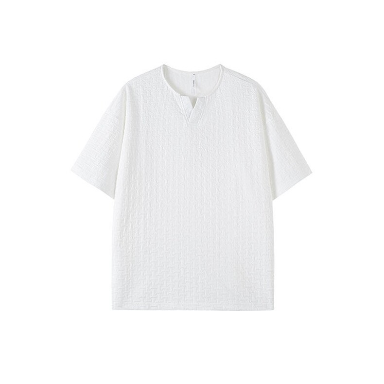现货新款大码重磅短袖T恤情侣慵懒冰丝上衣男10045-P30控48,男装T恤,电商A059