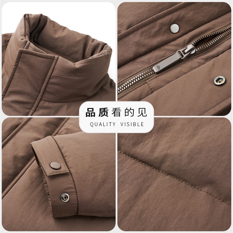主推新款冬季短款90绒子白鸭绒羽绒服外套中年男装加厚羽绒服夹克,男装夹克,钱塘723