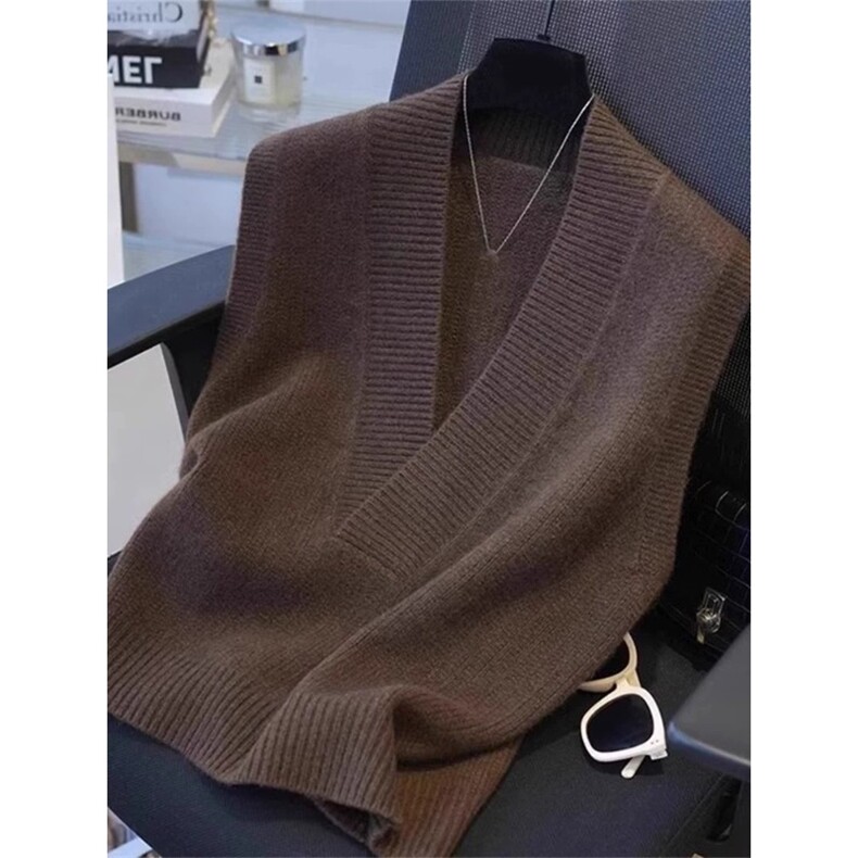 2025年秋季马甲时尚百搭通勤简约休闲，女装马甲，朝辰羊绒