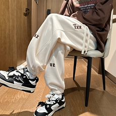 春季现货休闲裤男宽松刺绣针织运动裤DSA157-1-K9790-特P35，男装休闲裤，电商A157-1