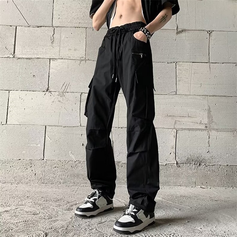 休闲裤潮长裤时尚潮牌工装裤日常男直筒青春QK02P45,男装休闲裤,星座1116-2