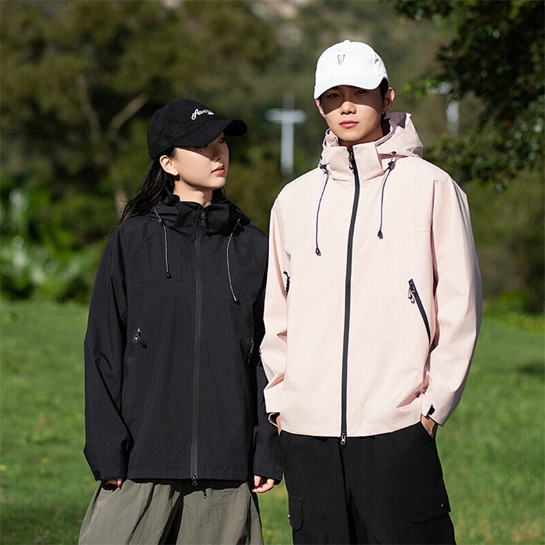 户外冲锋衣2026新款男女单层春秋季防风防水运动夹克外套8587-P50，男装夹克，星座1403A