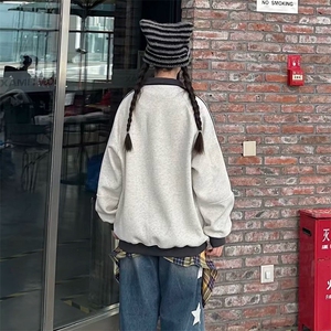 抖音得物高品质 美式高街重磅结构设计拼接织带立领卫衣外套 CM42图片