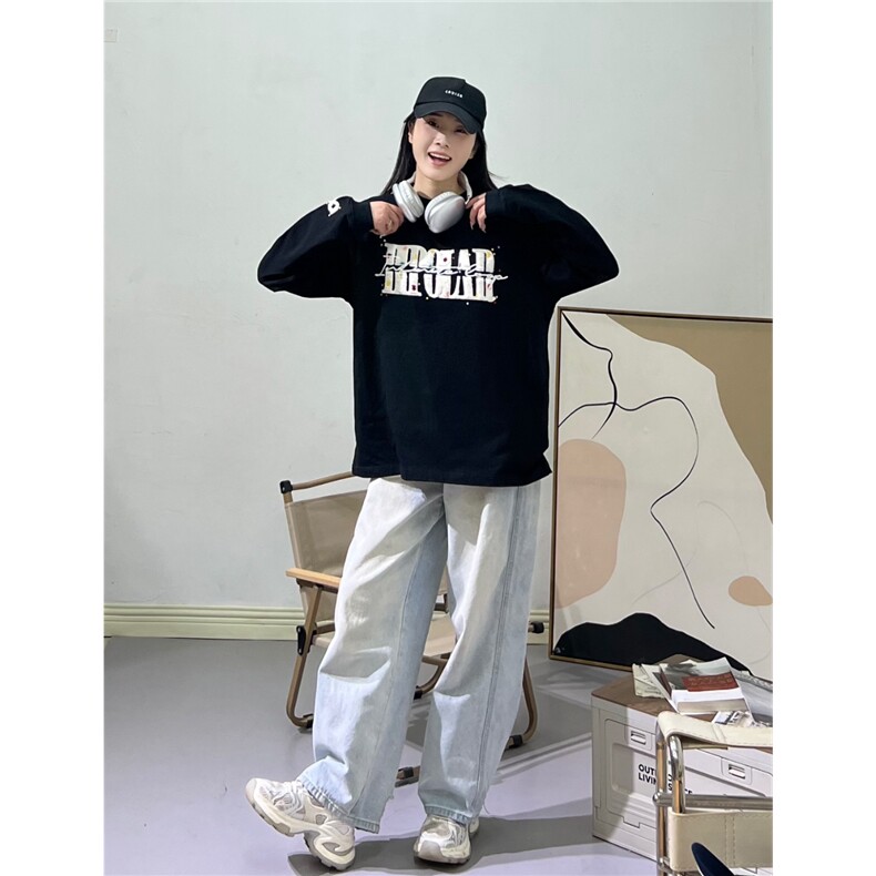 美式原创秋季简约刺绣立领潮时尚卫衣男潮牌宽松休闲百搭运动上衣，男装卫衣，星座506A