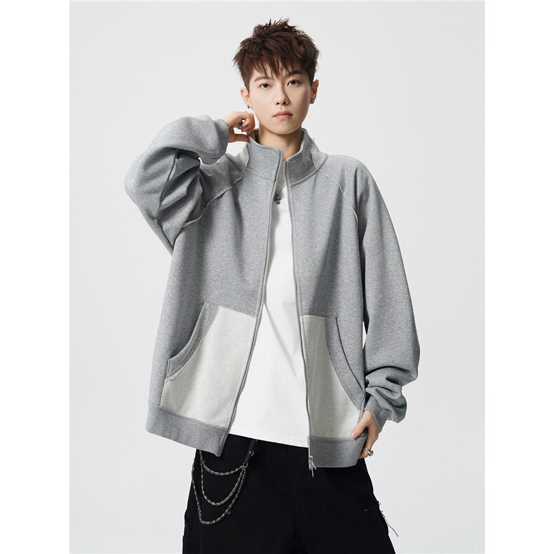 b228-j3227-p80毛边卫衣开衫，男装卫衣，电商A016 (原B228)