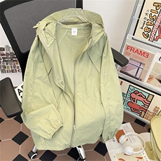 户外冲锋骑行剪裁防晒衣服男夏季透气薄款运动宽松连帽夹克外套，男装夹克，星座410-6（原星座1304-1）