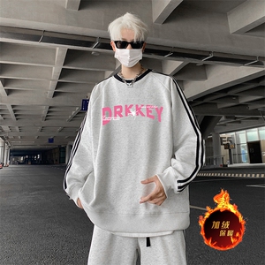 抖音得物高品质重磅全棉二开支持退换 360克宽松织带圆领卫衣0503图片