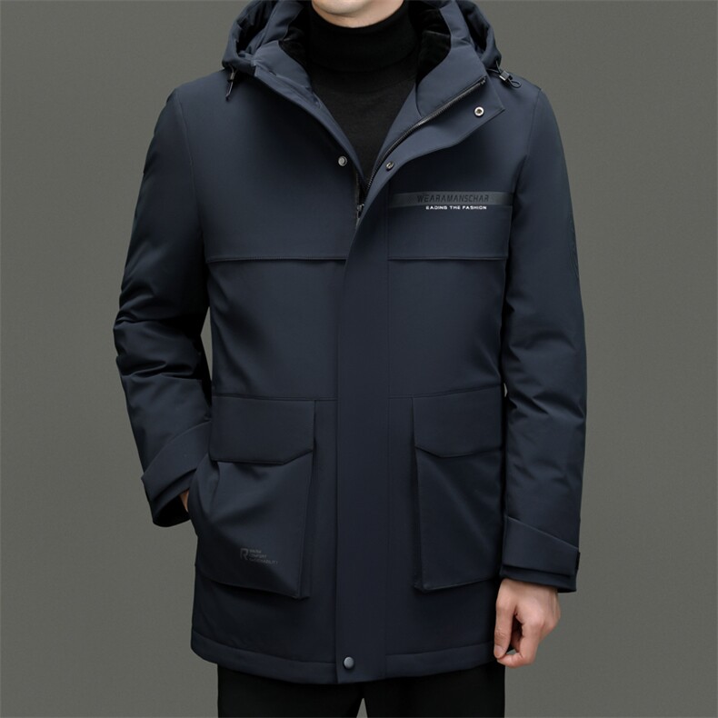 BN23803钱塘2020-2商务简约冬季厚款中年男士90鹅绒羽绒服P350,男装羽绒服,钱塘207-2