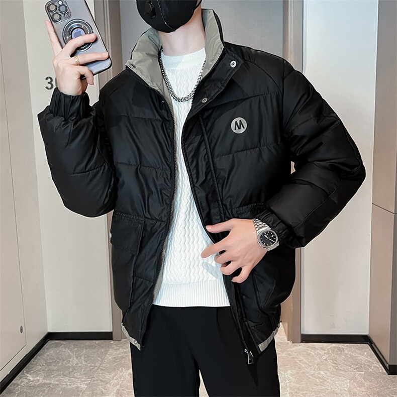 秋冬新款潮流男士棉衣防寒上衣外套休闲商务轻奢棉衣图片