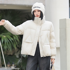 现货新款冬装2024年韩版纯色休闲新90绒白鸭绒羽绒服，女装羽绒服，琦鑫阁（原依鑫阁）