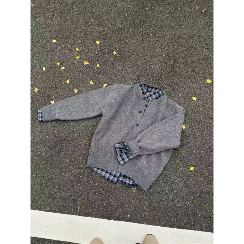 现货~秋冬重磅老钱风假两件针织毛衣开衫MY2573批88,男装针织衫/毛衣,星座1411A-6