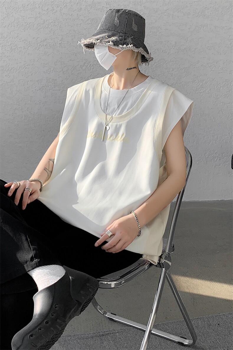 8XL-M重磅！特大码短袖T恤背心男宽松休闲假两件篮球服DX317P68,男装背心/马甲,电商D206-1