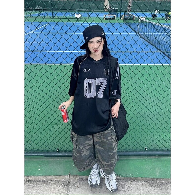 网图现货美式复古宽松冰球运动圆领潮流T恤男女T189/特P35,男装T恤,星座205-3