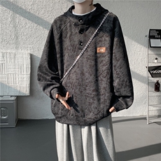 WY10199-特P45春装新款2026长袖连帽男装老钱风卫衣上衣外套，女装短外套，电商A059
