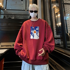 ！圆领卫衣男装港风长袖T恤男外套男WY252-特P23，男装T恤，电商B367