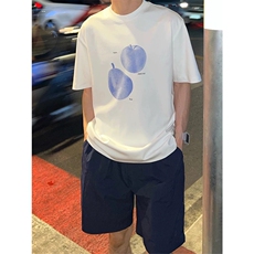 网图有货夏季设计感趣味水果印花短袖T恤男女情侣上衣A583-P25，男装T恤，星座1505