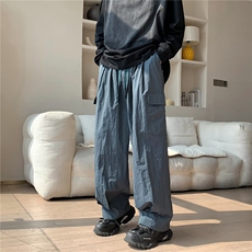 速干裤情侣休闲工装裤青少年宽松百搭潮流高街阔腿长裤EK14-P40，男装休闲裤，星座1008
