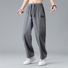 夏款男士休闲长裤宽松潮流百搭舒适冰丝卫裤男A438-235-P30，男装休闲裤，电商A438