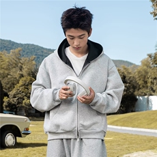 重磅连帽开衫卫衣男秋冬款美式潮牌情侣装休闲拉链外套，女装短外套，星座1210-1