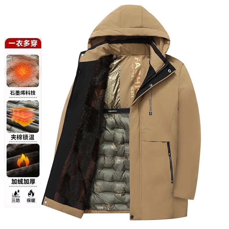 新款棉服外套男秋冬加绒加厚保暖中年棉衣上衣爸爸装958-P68,男装棉衣,星座1403A