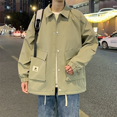 美式冲锋衣外套男2024新款春秋上衣潮牌痞帅青少年夹克JK178-P75，男装夹克，星座308B-2