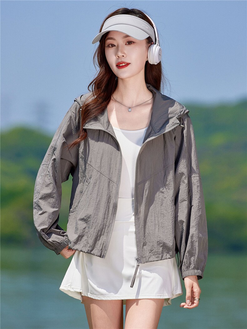 现货2026春夏秋夏季时尚休闲宽松型透气薄款女士短外套,女装防晒衣,靓衣阁