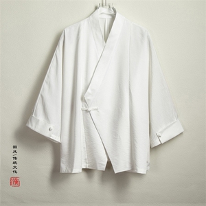 春夏新款风男装改良汉服新中式九分袖外套X06P80
