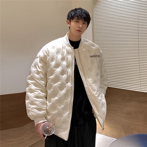 1定制面料宽松保暖棒球领大码M-5XL羽绒服男外套8709P168控229图片