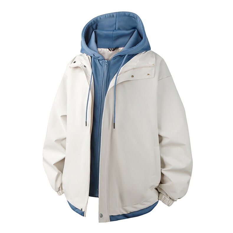 秋季现货假两件夹克男三防二开冲锋衣外套DSA157B-JK763-P68,男装夹克,电商A157B