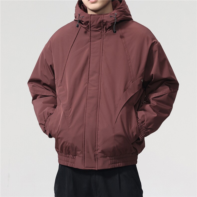 夹棉2025秋冬新款连帽工装夹克男户外登山服棉服图片