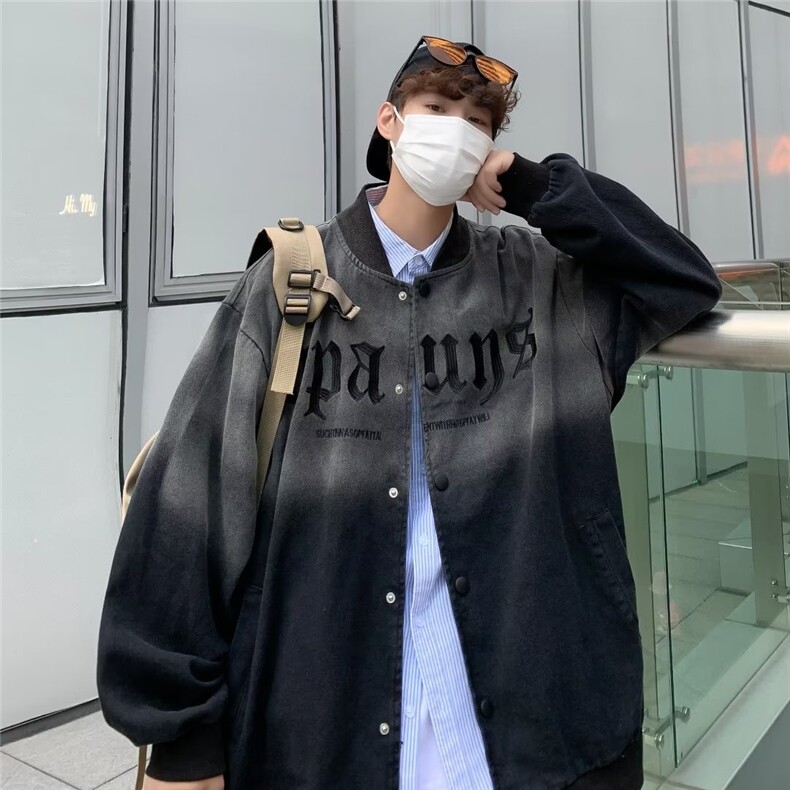 男秋季2023新款长袖夹克做旧印花外套N7005P65,男装夹克,星座1116-2