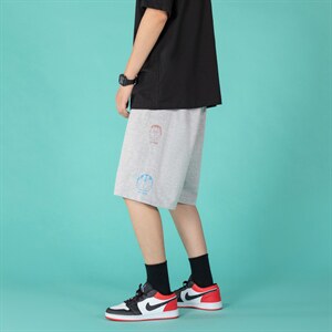 休闲短裤男运动春夏季韩版潮流宽松直筒港风外穿A161-2-D0641-P40图片