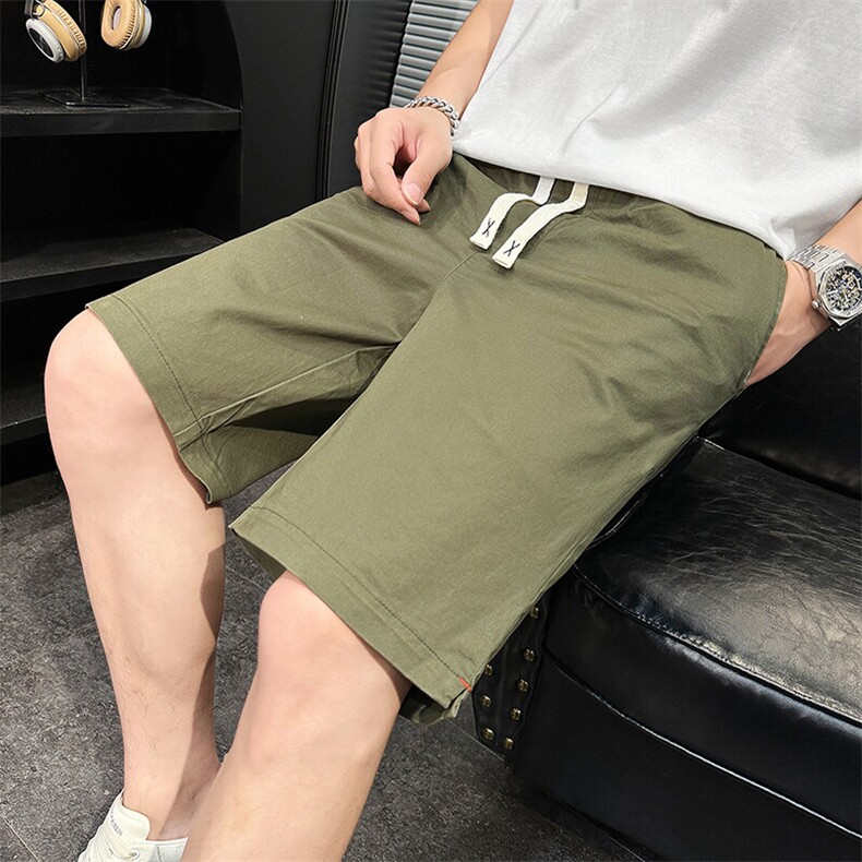 夏季新款水洗短裤男纯棉宽松五分裤休闲短裤XZ310B-3-DK8033-P35,男装牛仔裤,星座310B-3